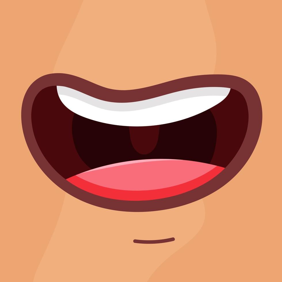 Cheerful smile for animation vector