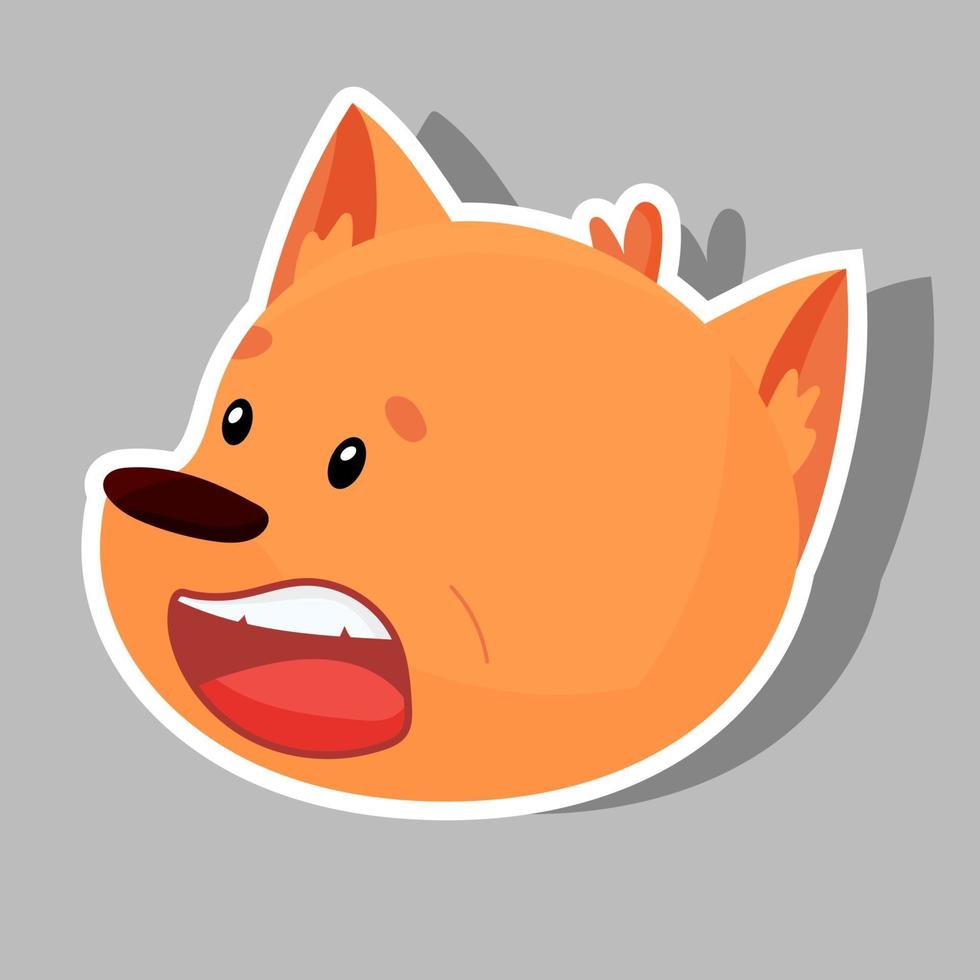 Cute sticker with a dog vector