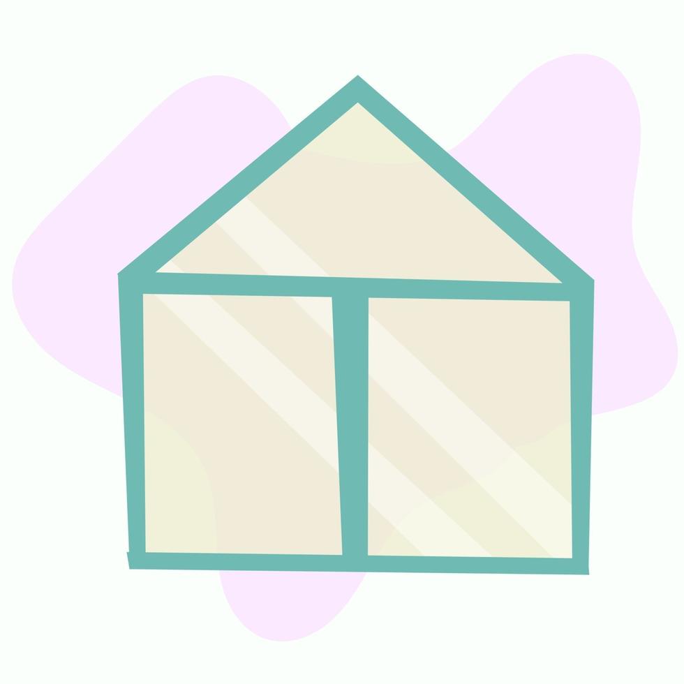 Large window for the house vector