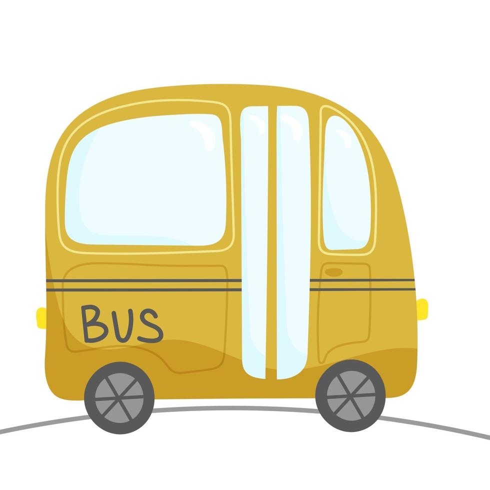 Compact bus for transporting people vector