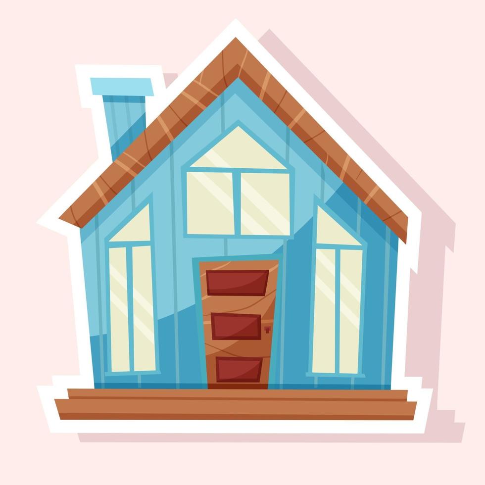 Big house sticker vector