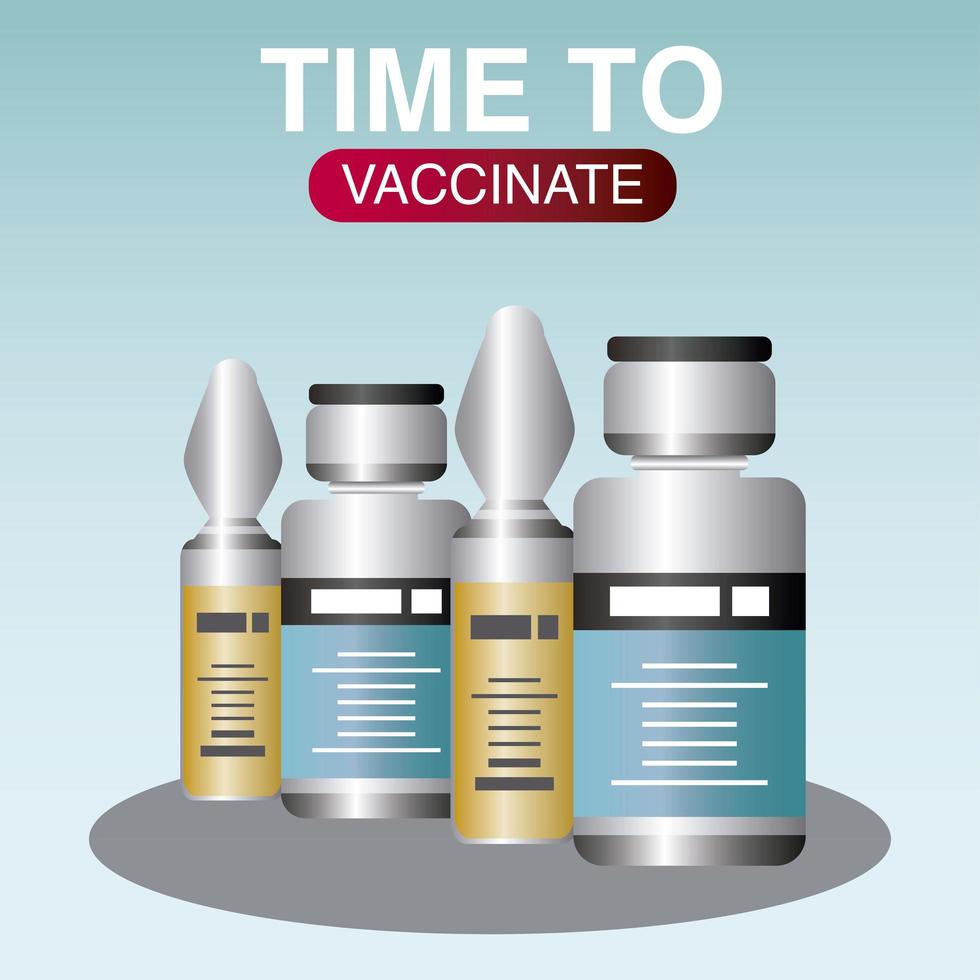 vacuna mundial covid 19 coronavirus frasco médico o ampolla medicina vector