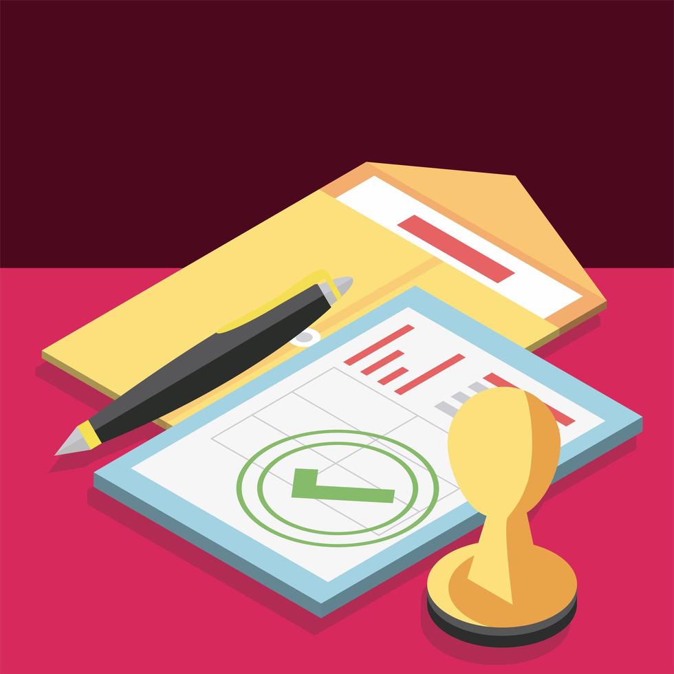 tax envelope isometric vector