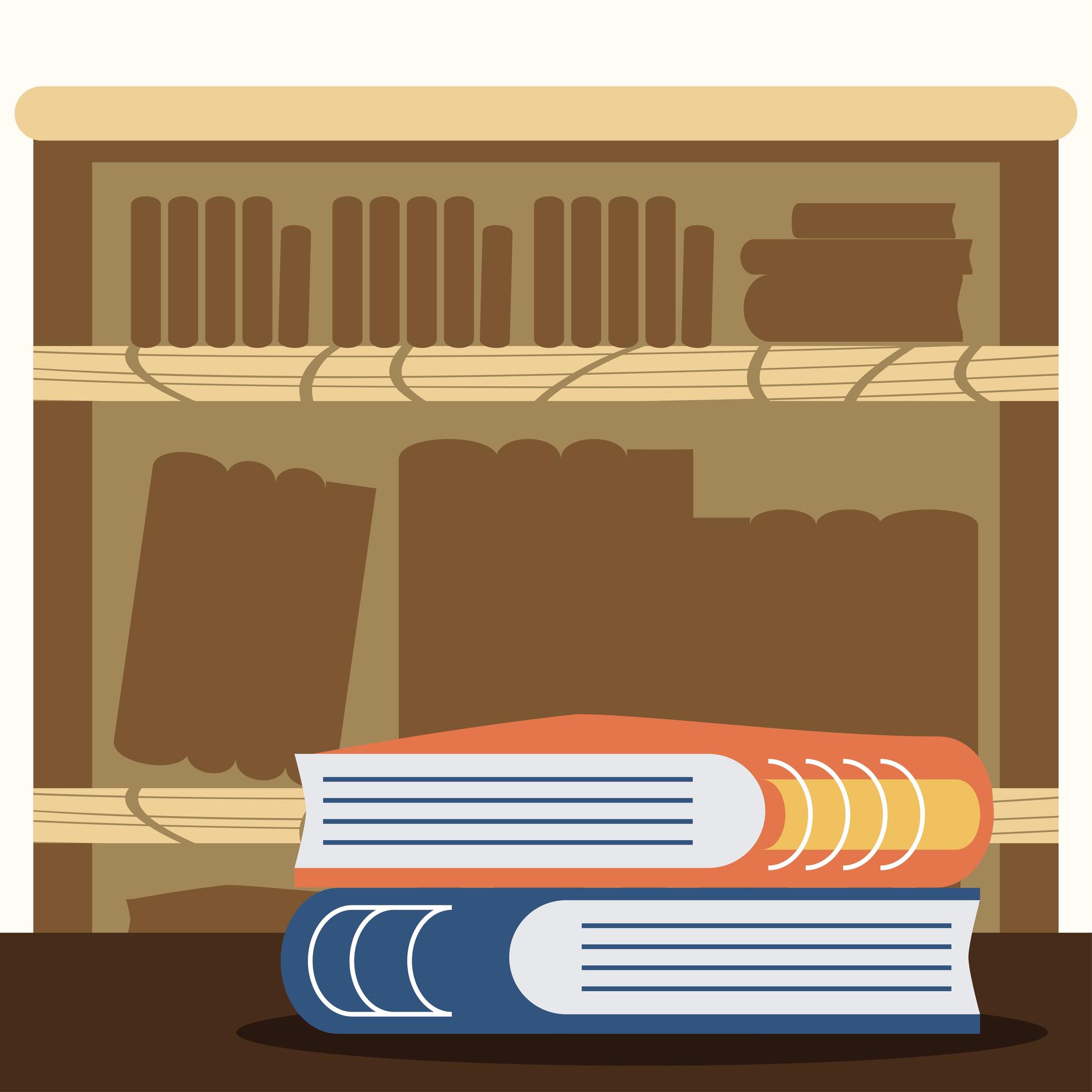 books bookshelf library 2518732 Vector Art at Vecteezy