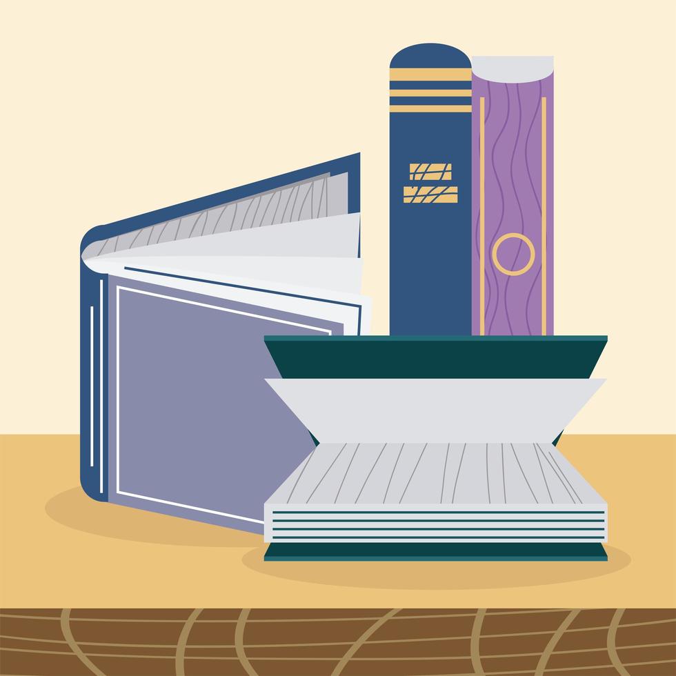 book on the table vector