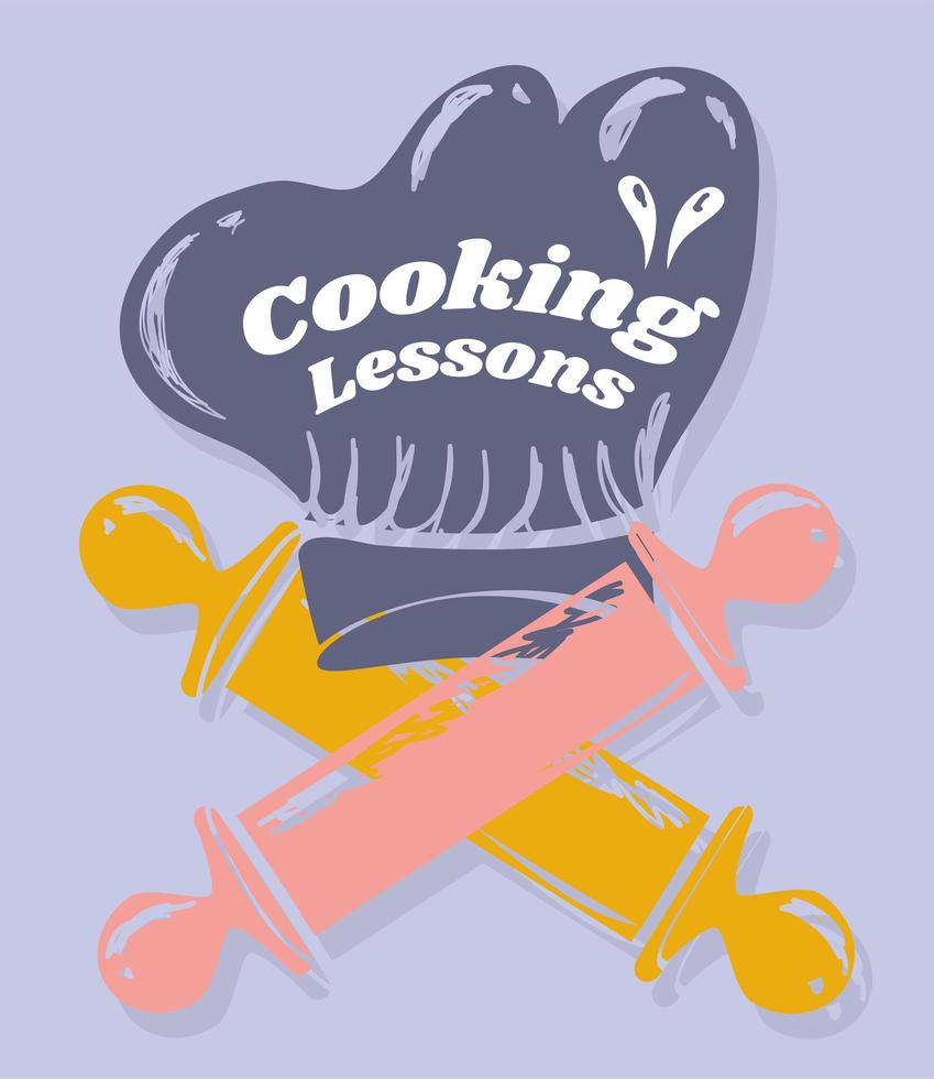 cooking lessons hat vector