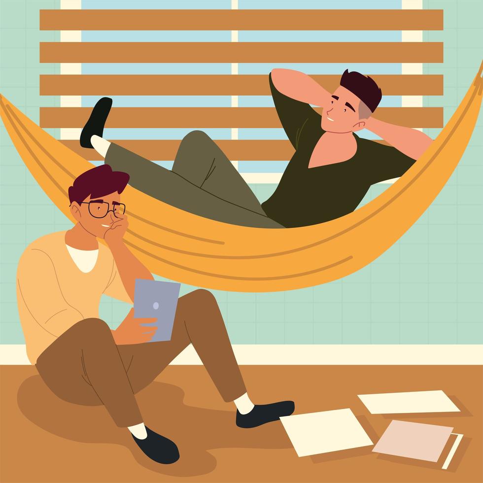 procrastination people resting vector