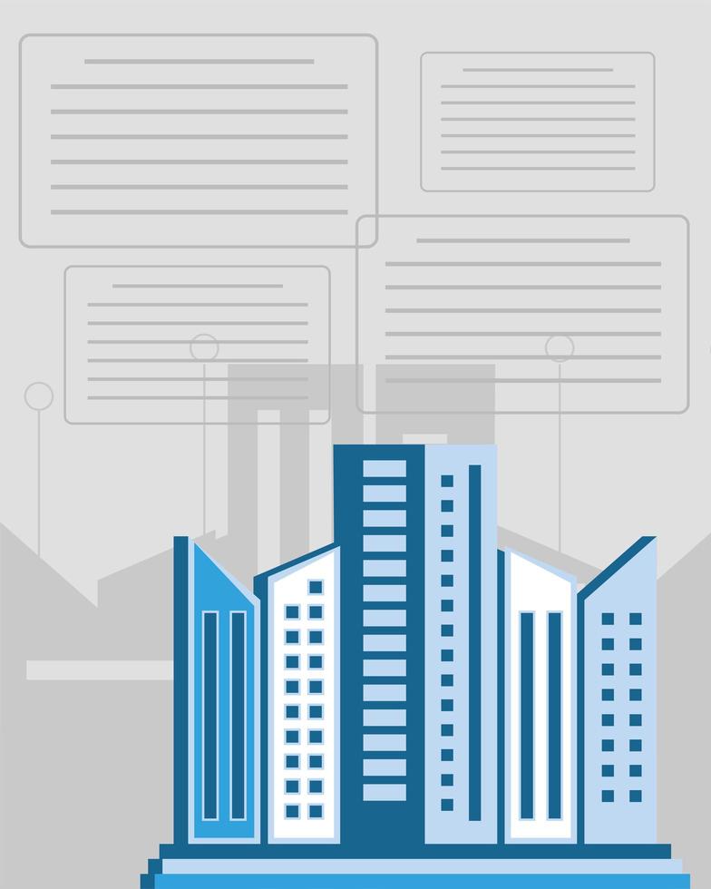 city urban architecture vector