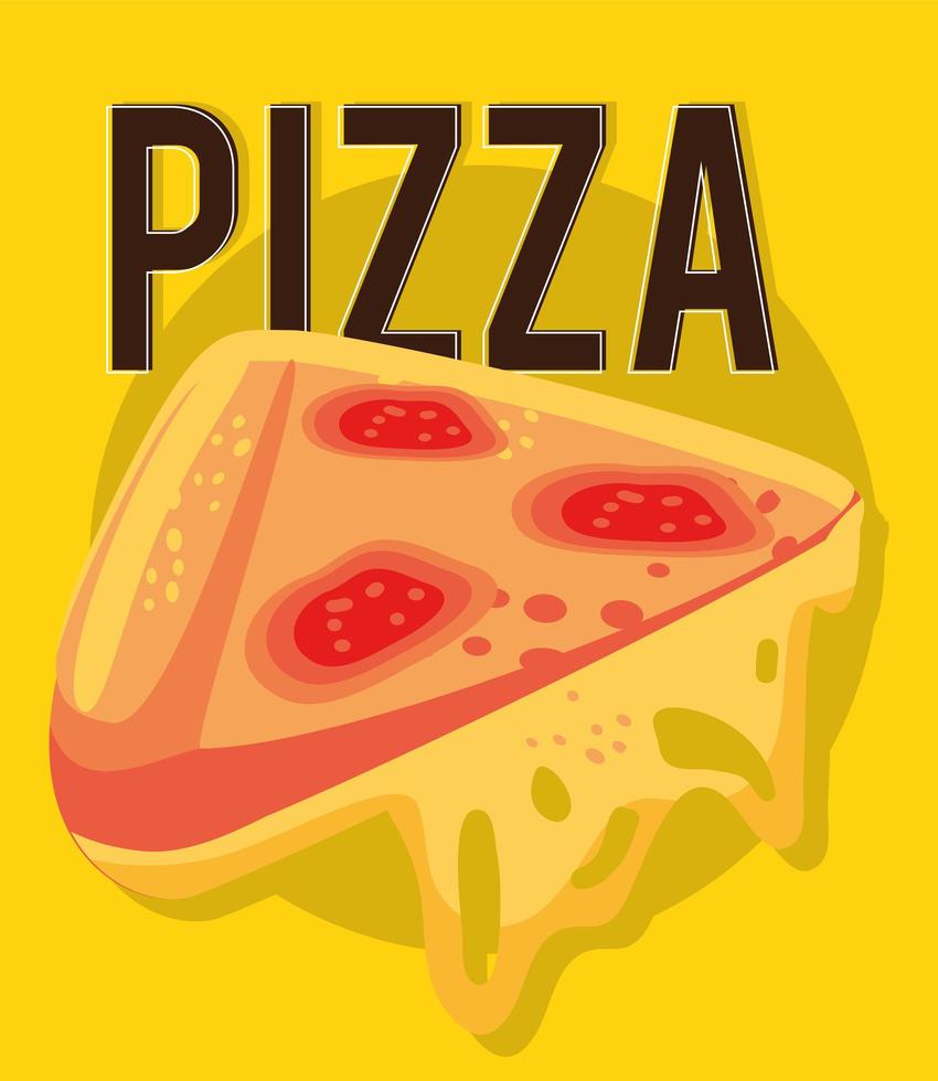pizza fast food vector