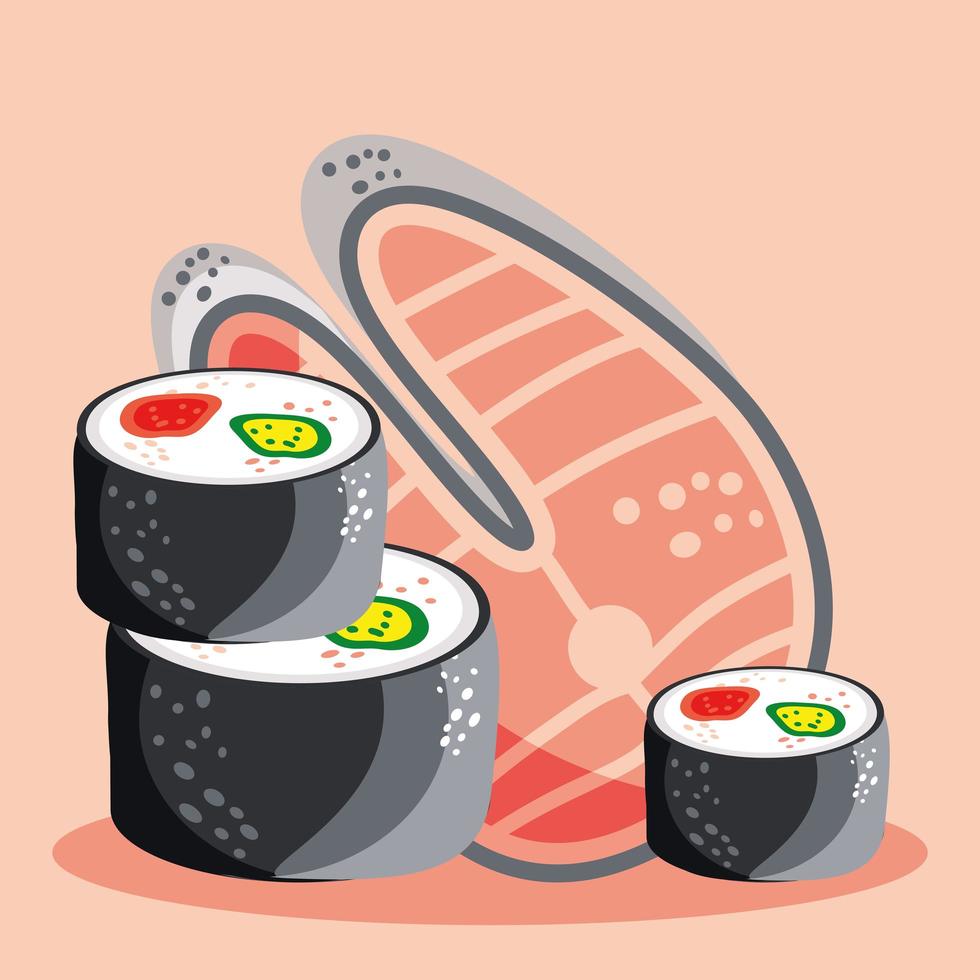 food sushi fish vector