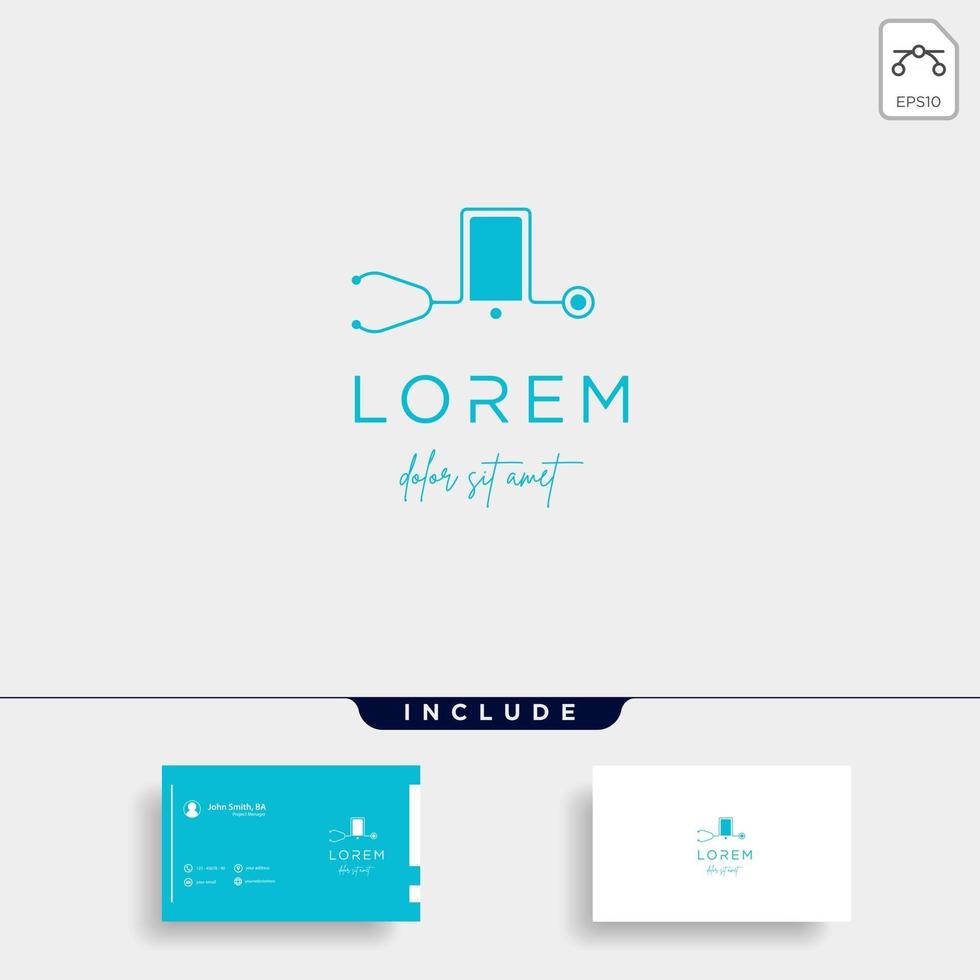 Medical mobile phone vector logo design