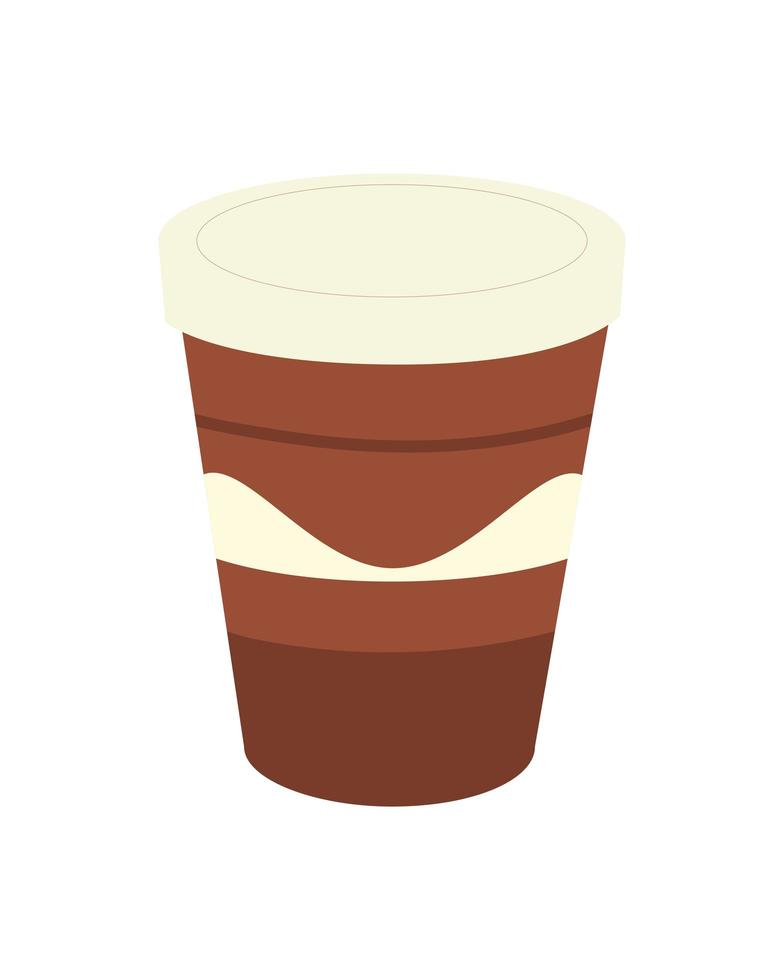 Icono de taza de café para llevar diseño aislado vector