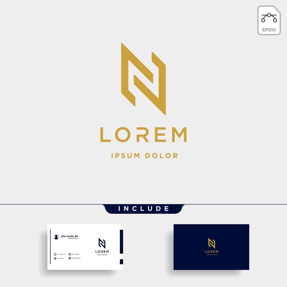 Letter N NN Monogram Logo Design vector