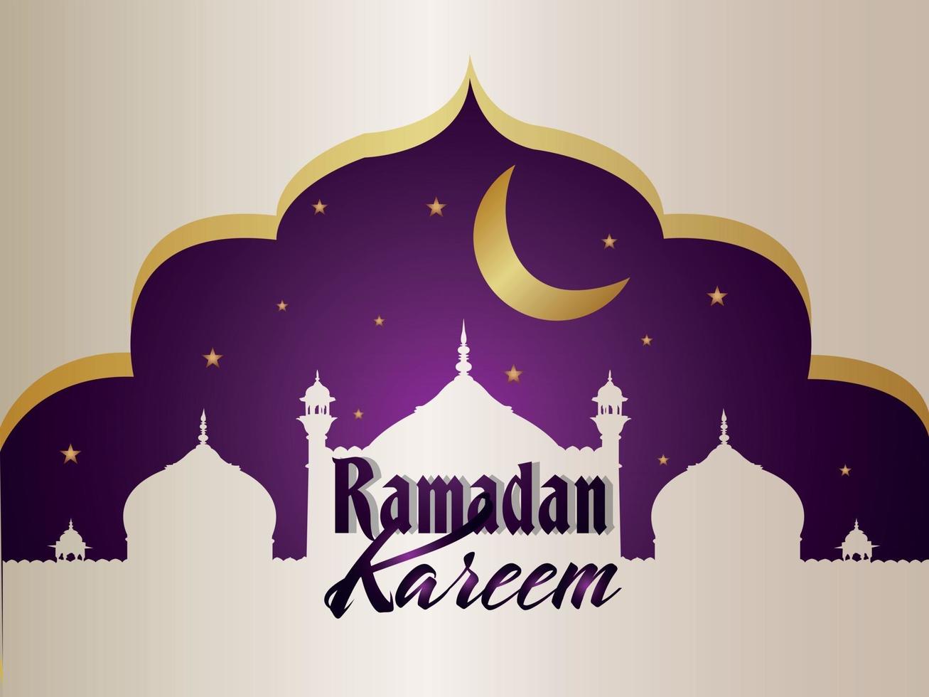 Ramadan kareem celebration greeting card vector