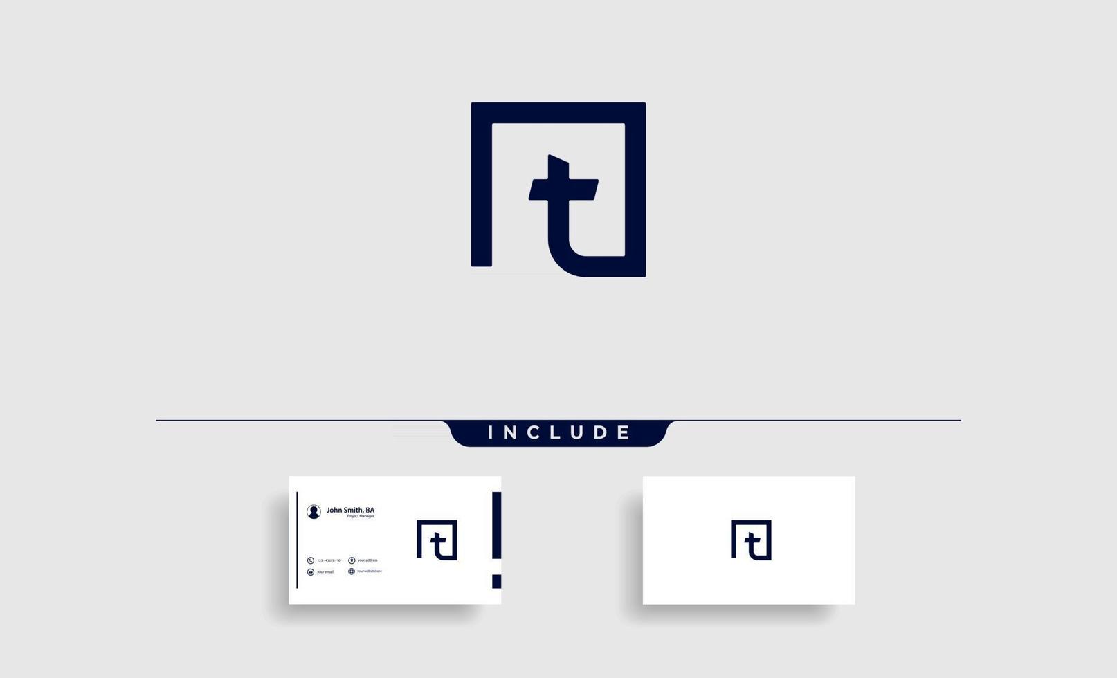 Initial T Simple Logo  Vector Design