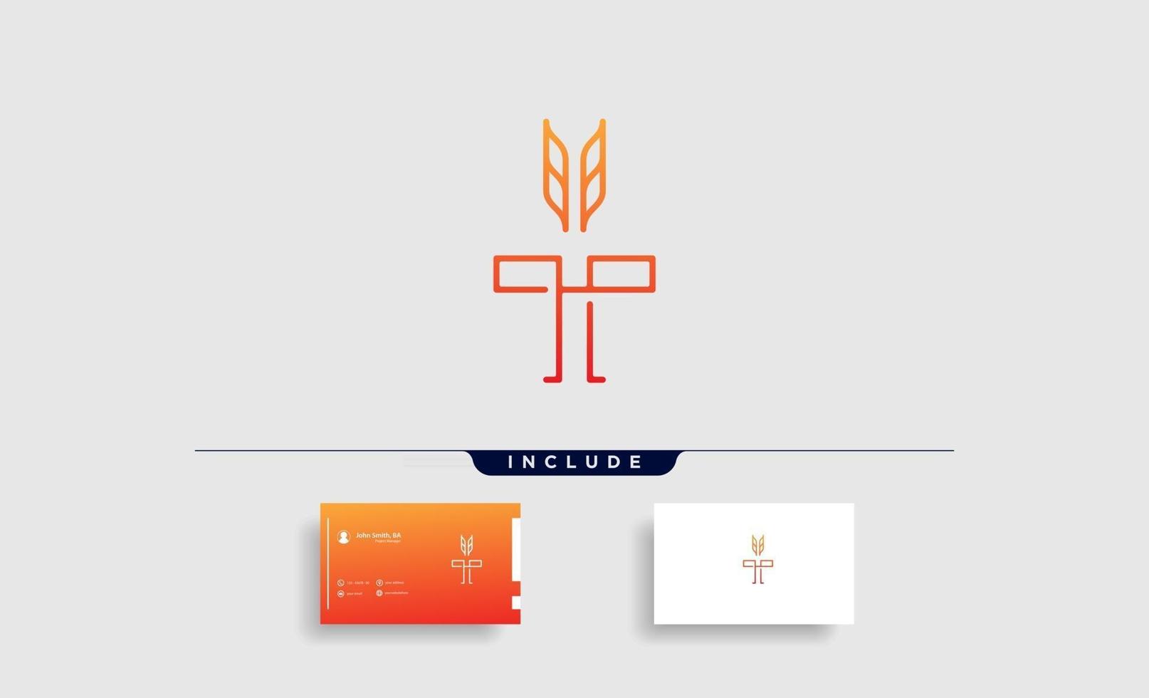 Initial T Torch Logo Template Vector Design