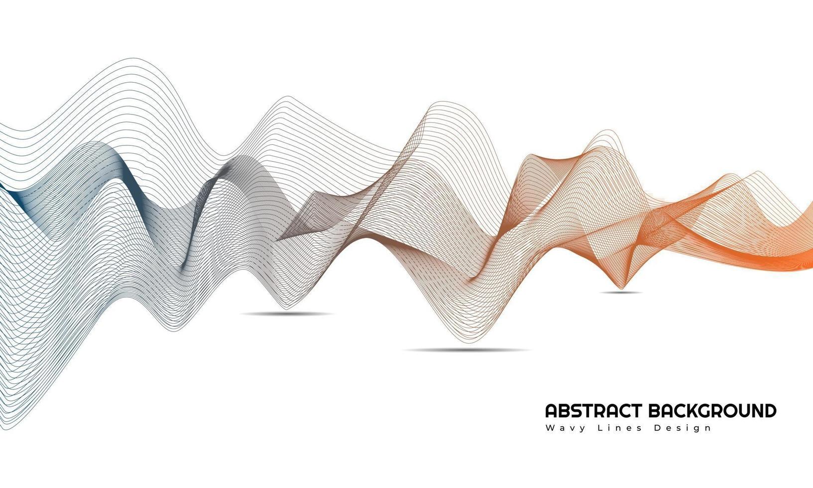 Modern Abstract Wavy Lines Background Design vector