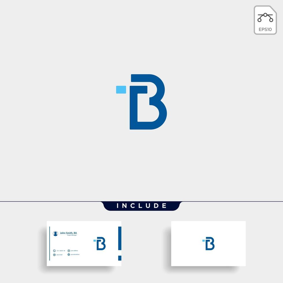 Letter TB BT T B Logo Design Simple Vector