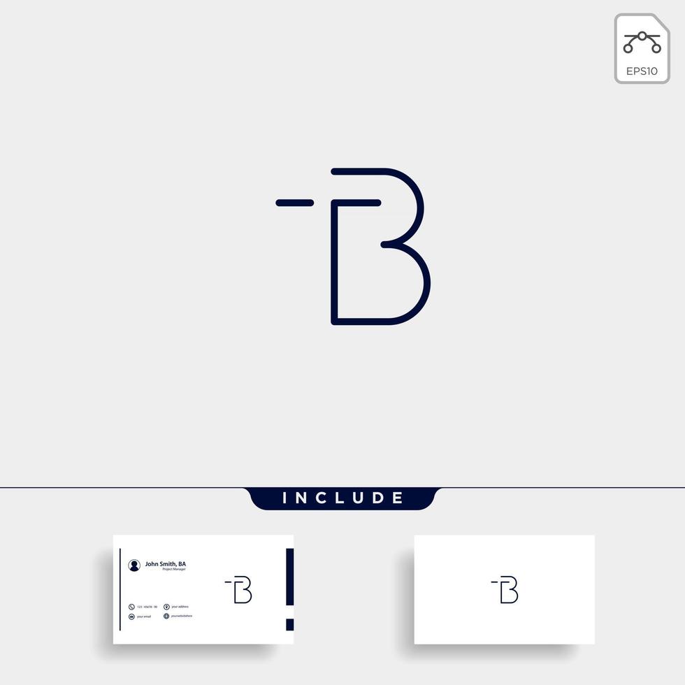 Letter TB BT T B Logo Design Simple Vector