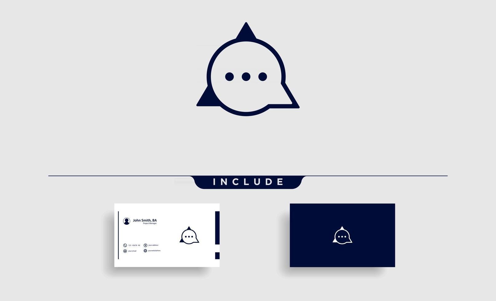 Letter A Chat or message Logo Template Vector Design