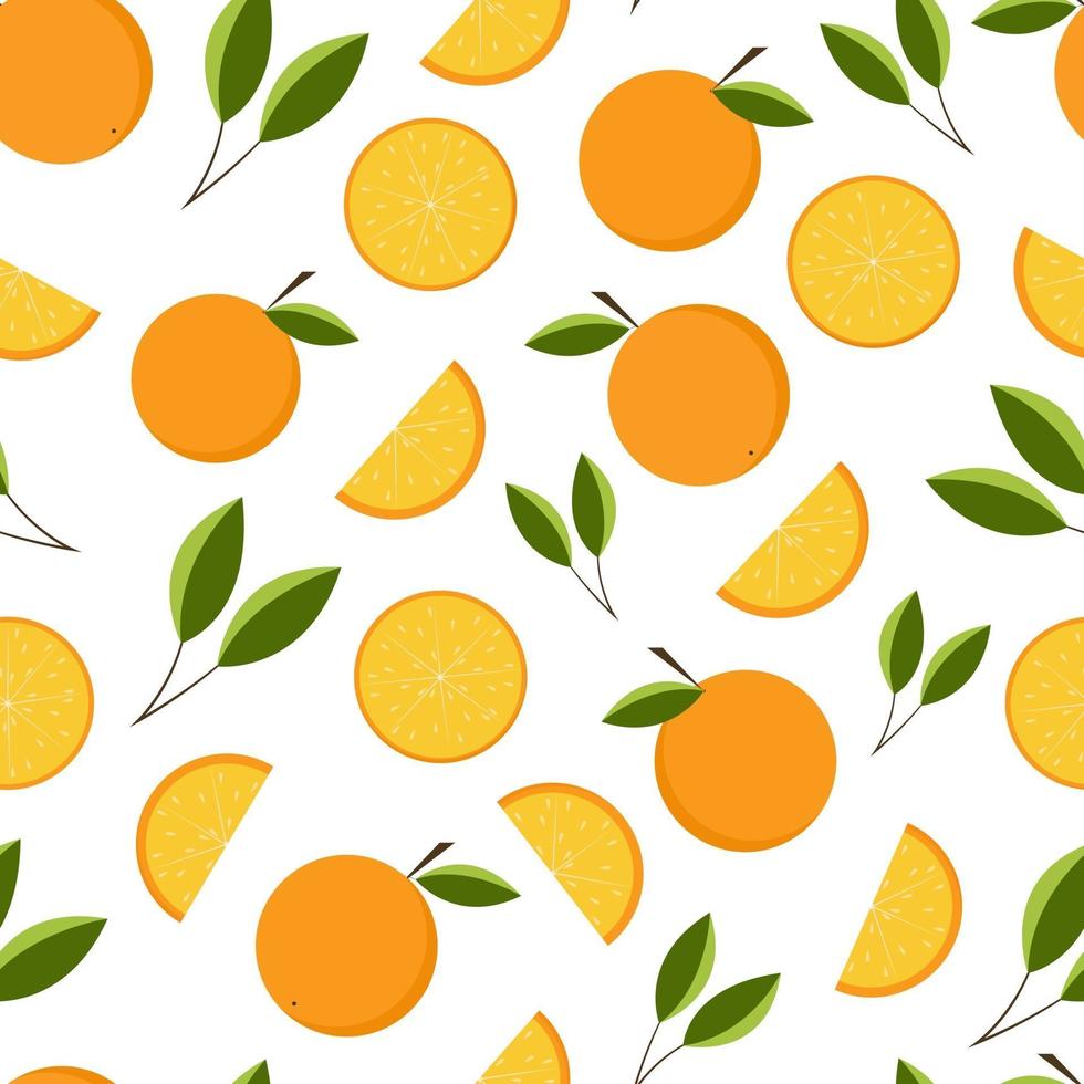 Vector illustrator with oranges bright print for fabrics