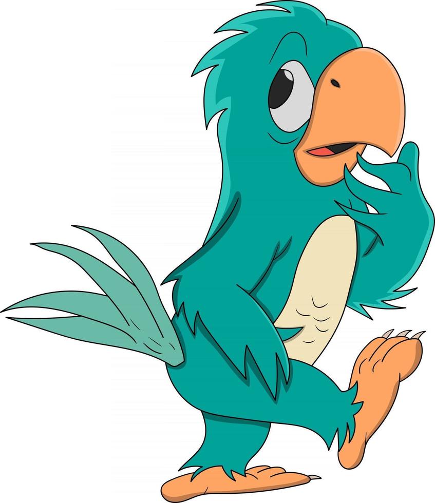 cute cartoon parrot mascot perfect for design project vector