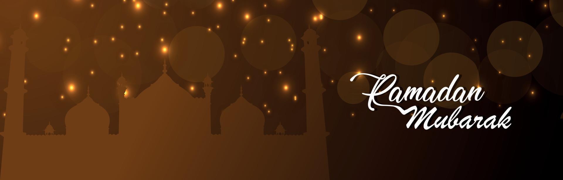 Ramadan kareem celebration banner or header vector