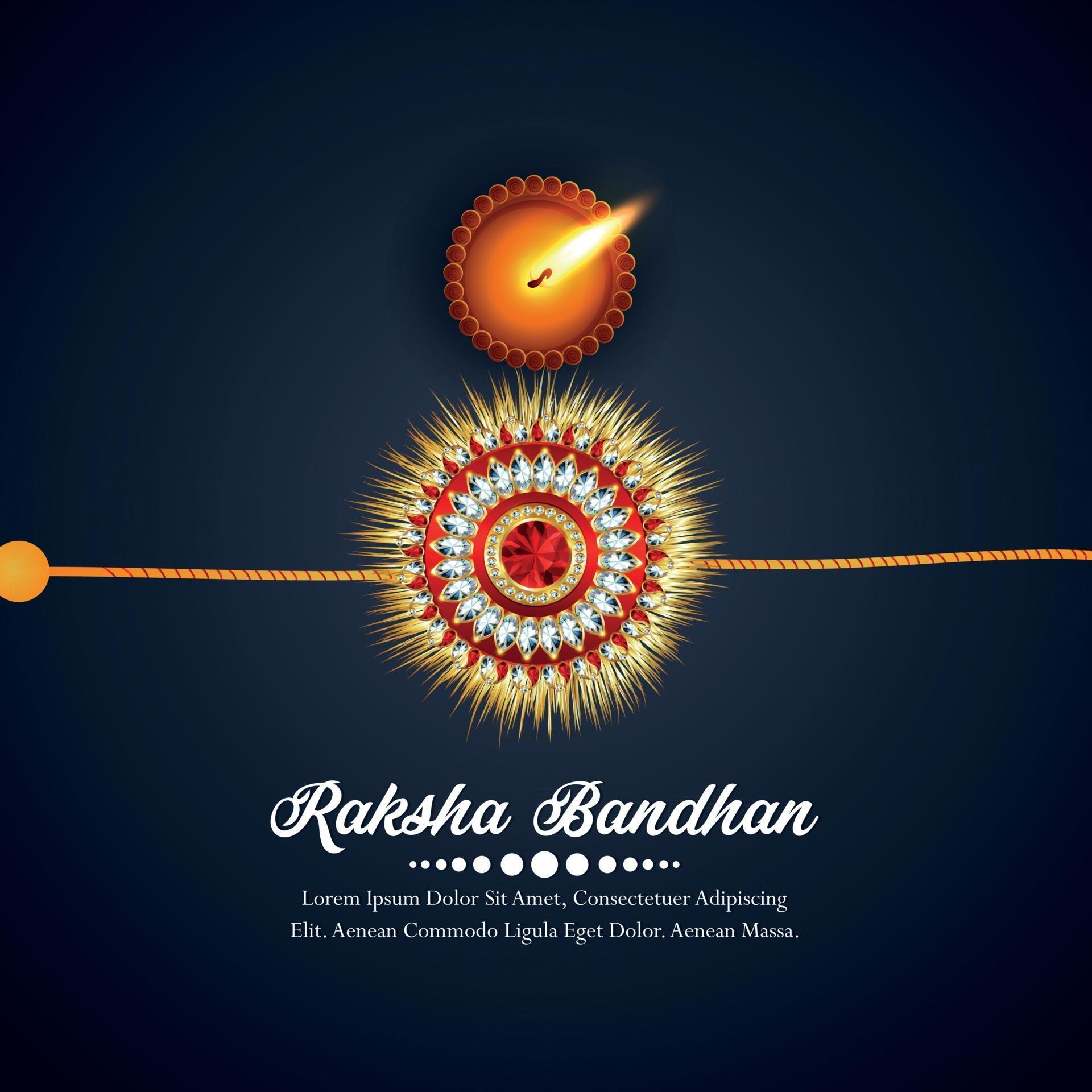 Happy rakhi the festival of india celebration greeting card and