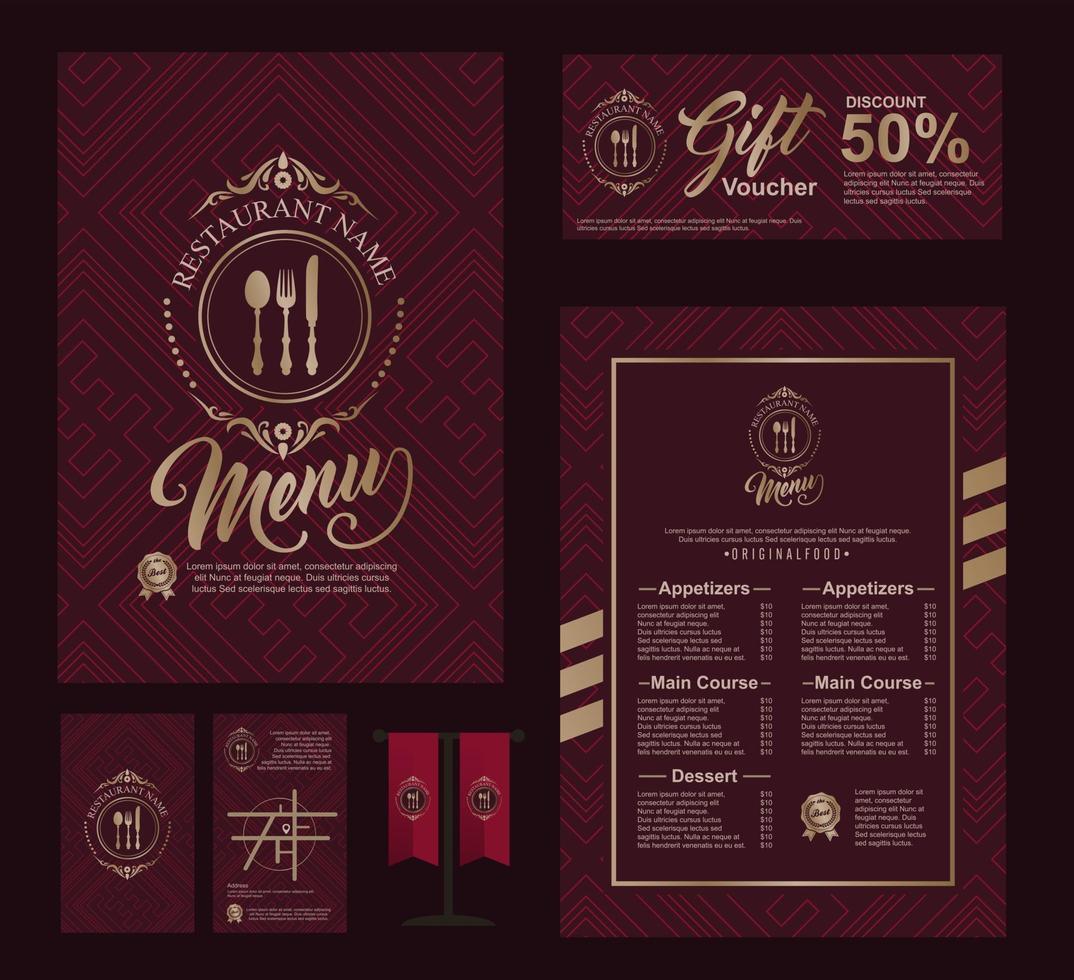 menu design template vector