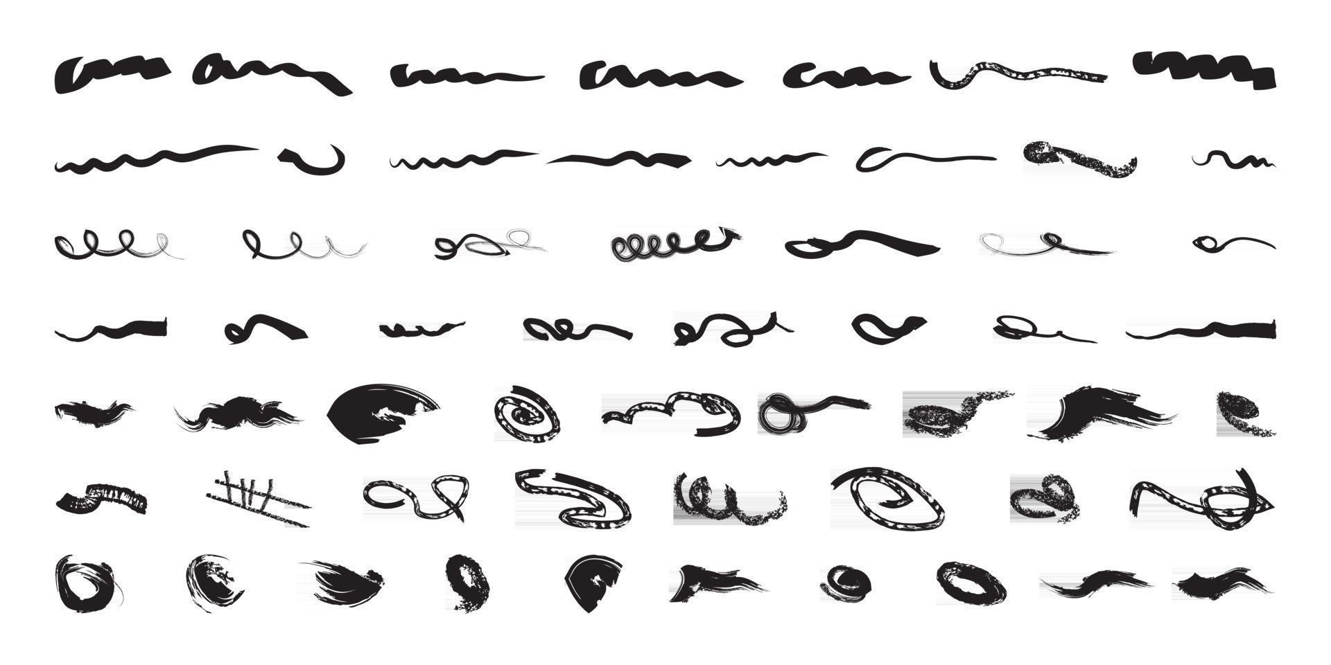 Brush collection set for your design Vector paintbrush set