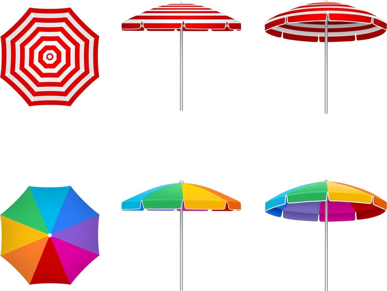 ilustración de paraguas de verano aislado vector