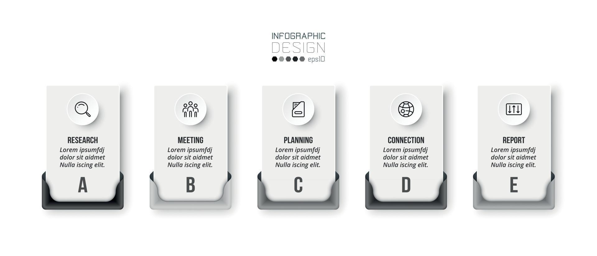 Business concept infographic template with option vector