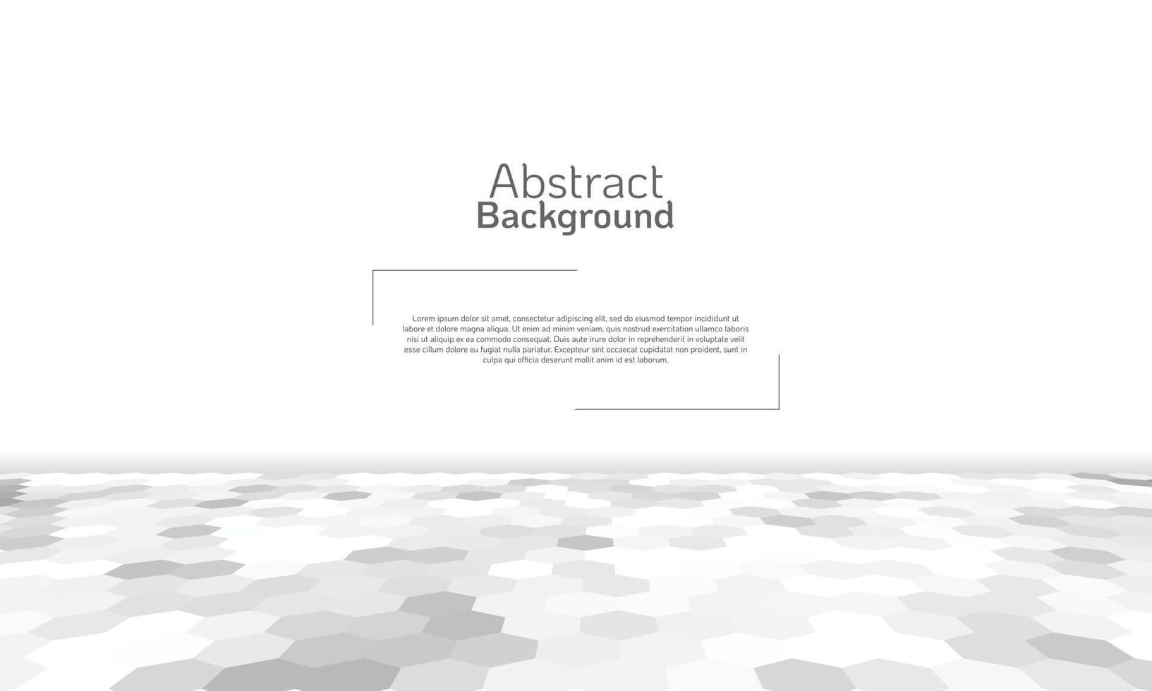 Abstract geometric background with white and gray hexagon shapes vector