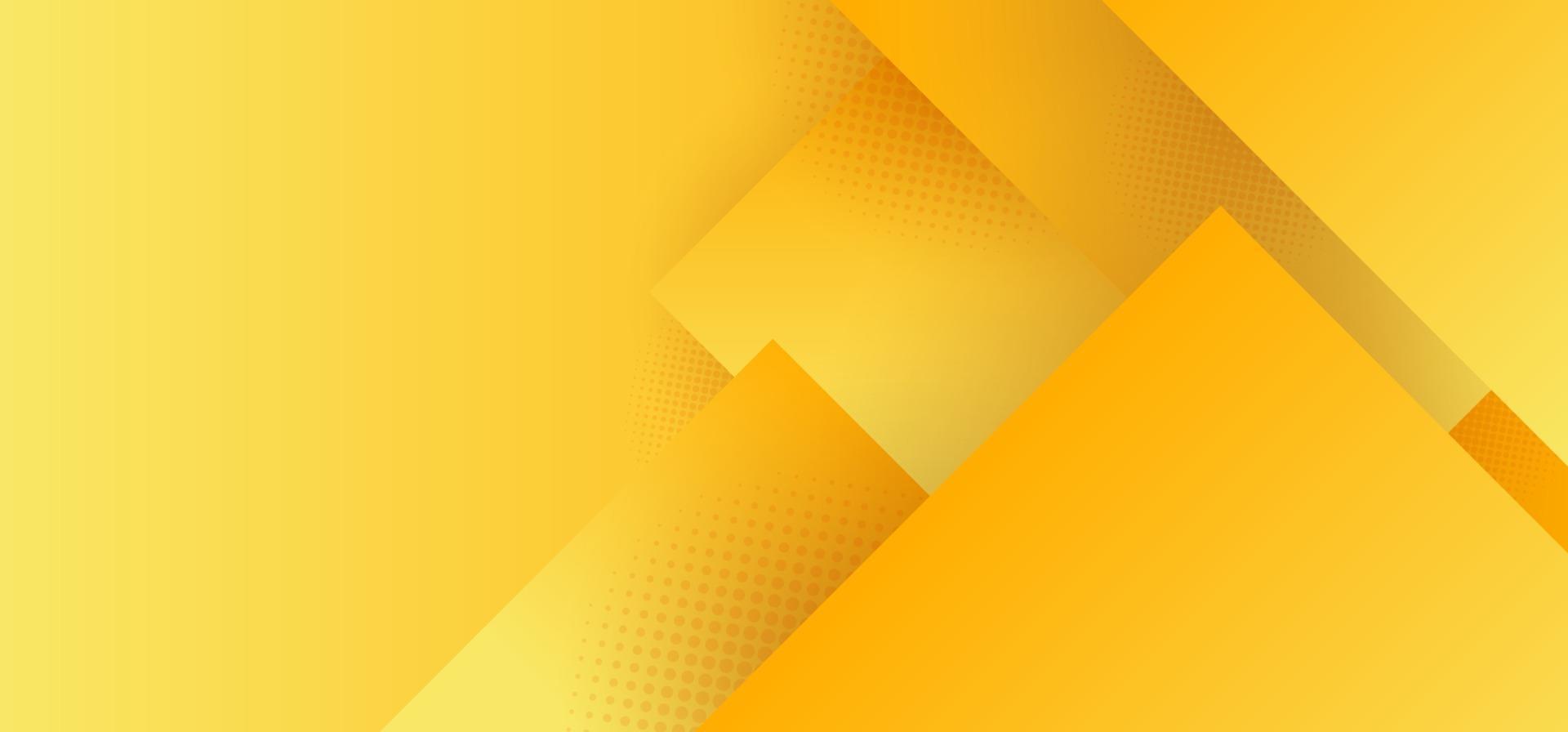 Abstract modern corporate concept yellow geometric square overlapping with halftone background vector