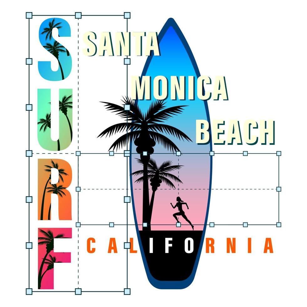 California Surf Print Shirt vector