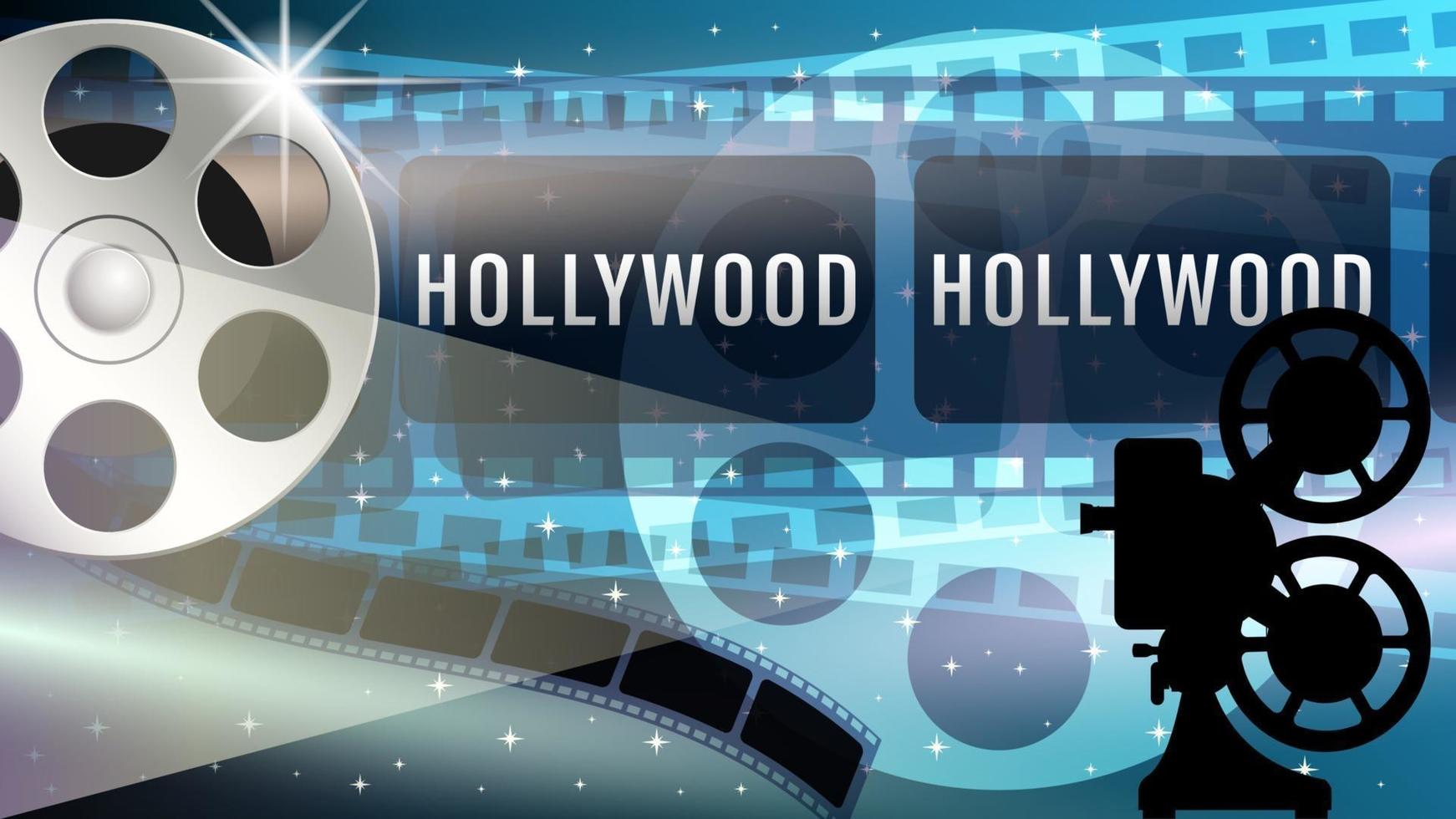 Hollywood Film Realistic Background vector