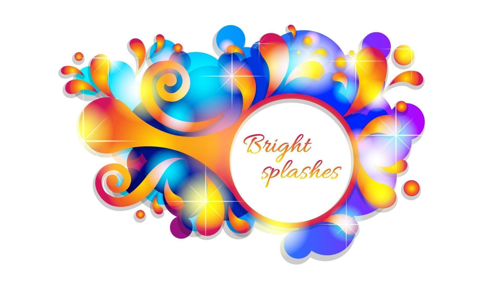 bright colorful gradient splashes sign vector