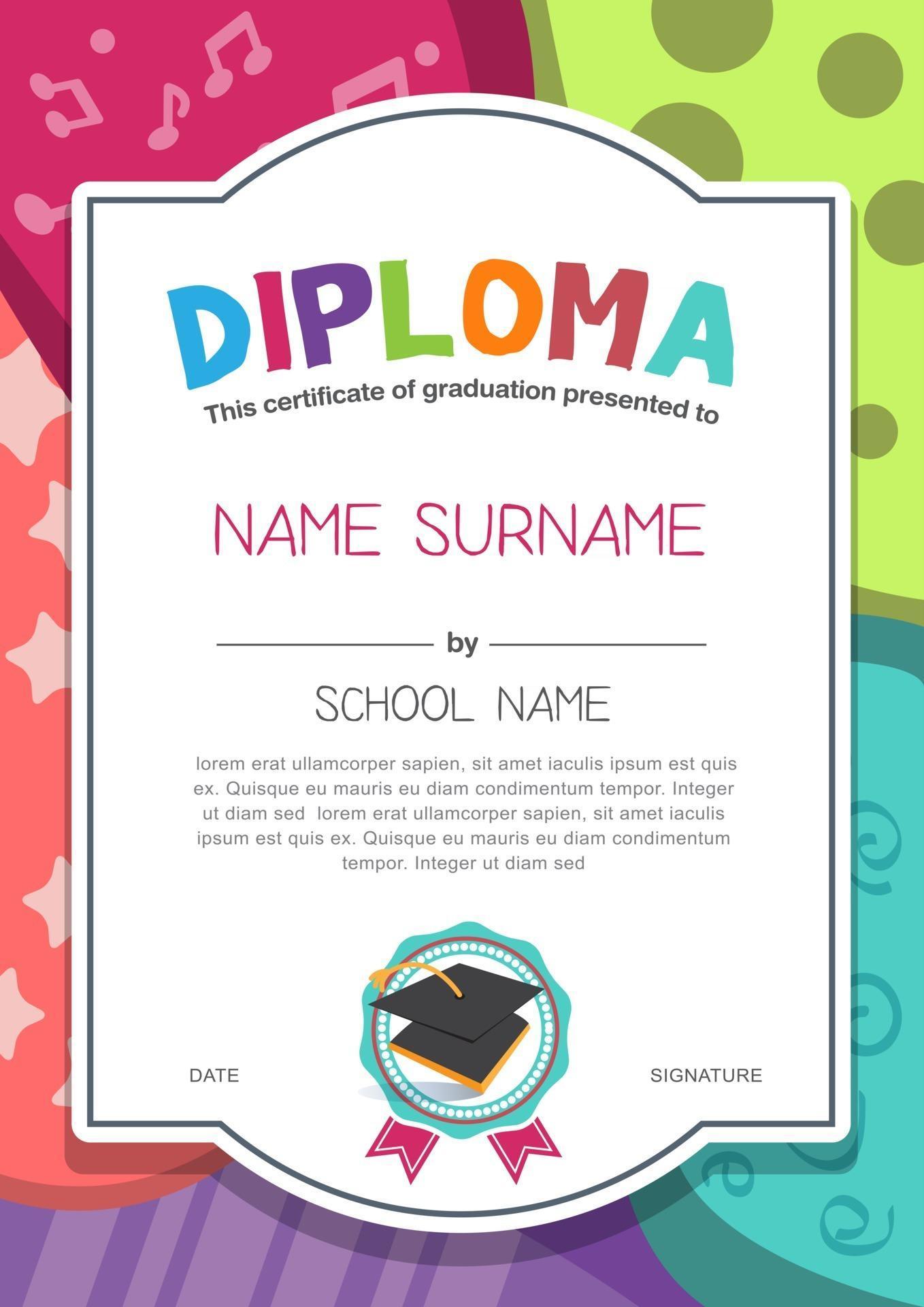 Diploma Template For Kids 2520011 Vector Art At Vecteezy diploma-template-for-kids-2520011-vector-art-at-vecteezy