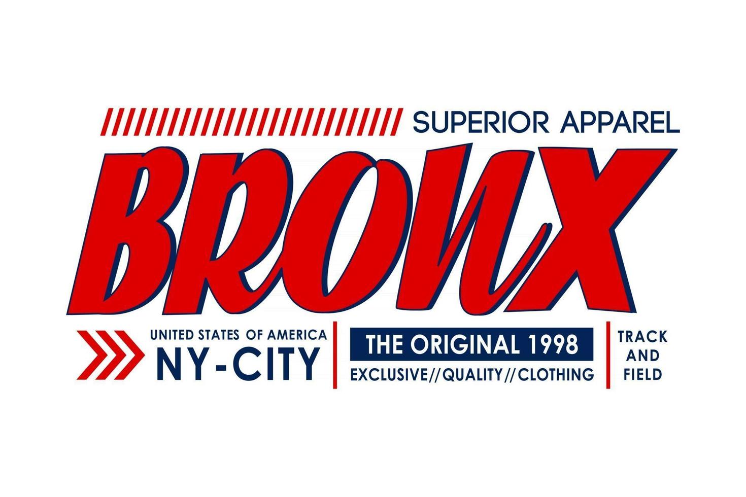 Bronx NY City Typography T shirt vector