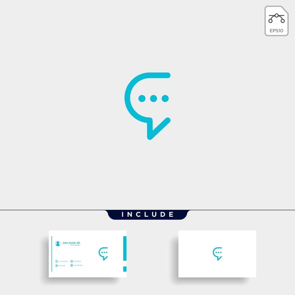 Letter C Chat Talk message Logo Template Vector Design