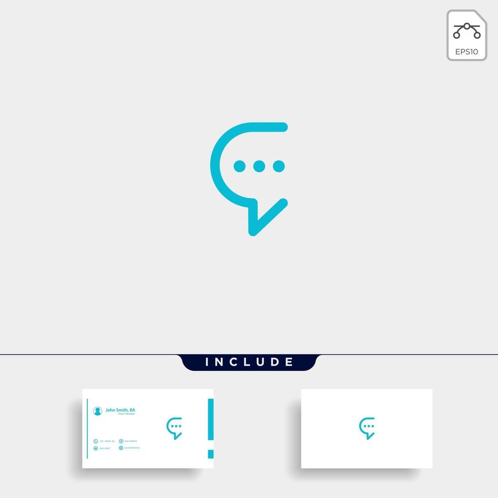 Letra c chat hablar mensaje logo plantilla diseño vectorial vector