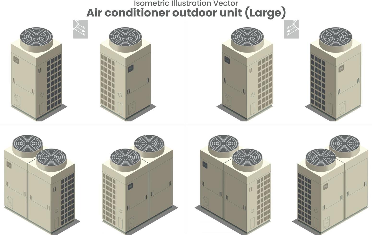 Isometric Vector Large Air conditioner VRF Type4