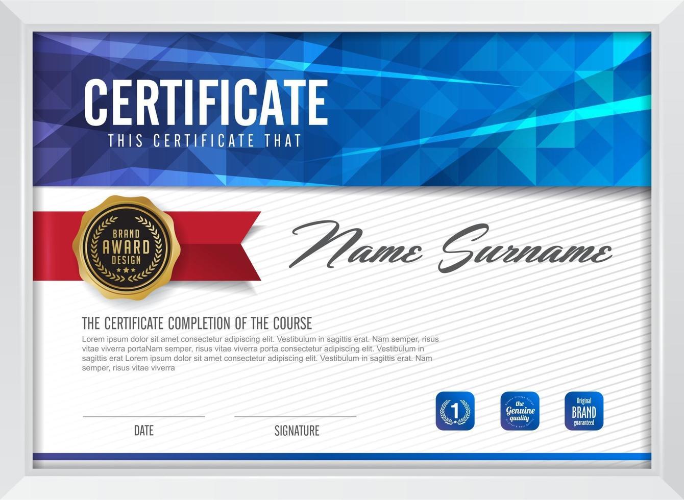 Multipurpose certificate of appreciation template vector