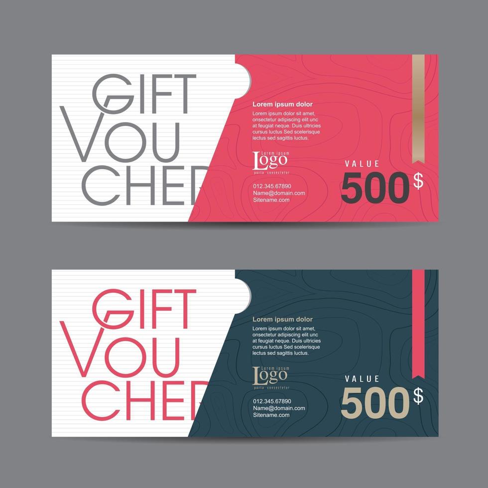 Gift voucher discount template vector