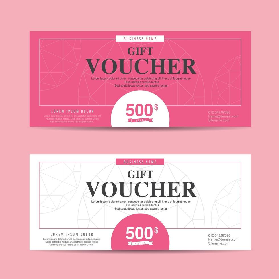 Gift voucher discount template vector