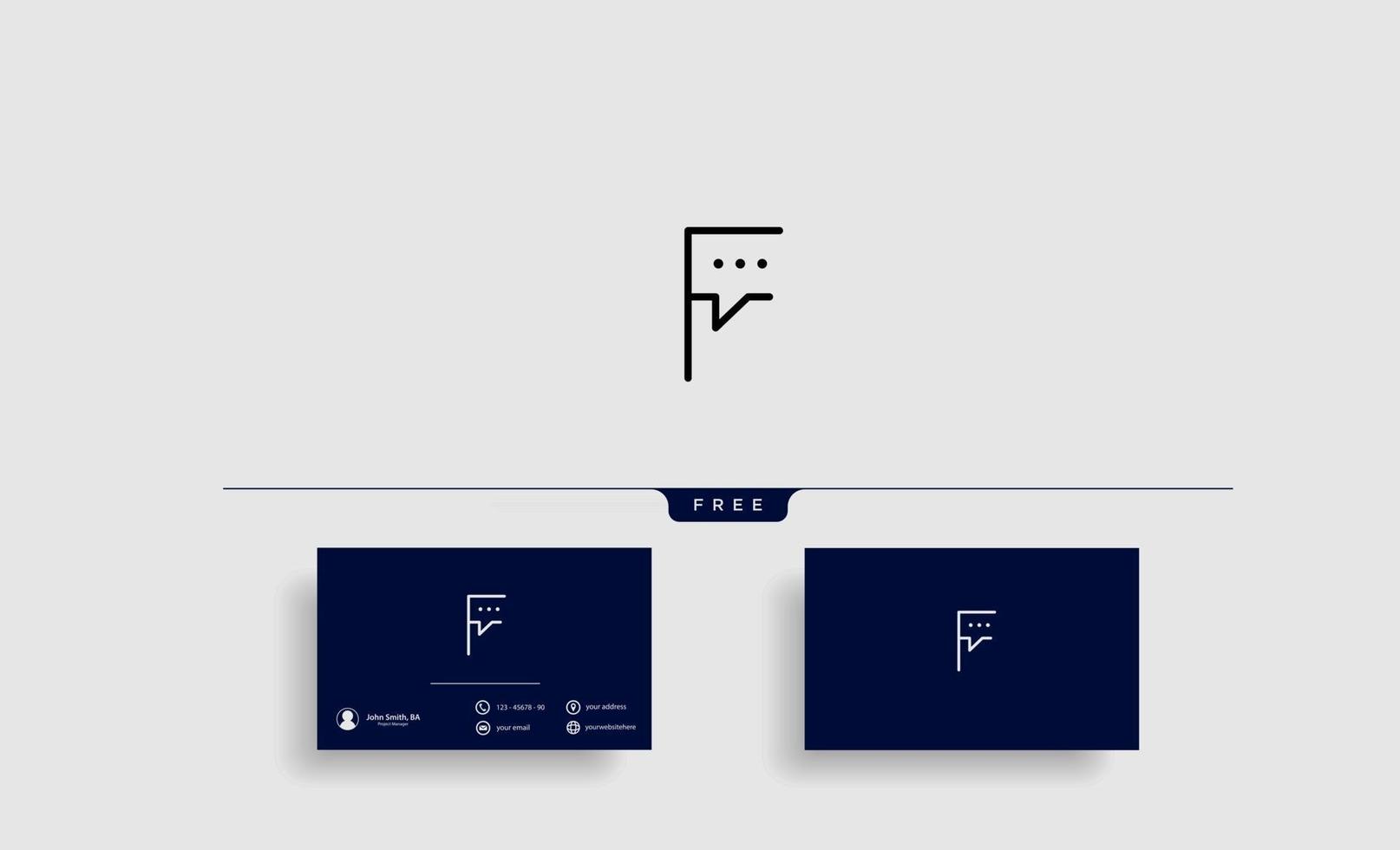 Letra f chat logo plantilla diseño vectorial vector