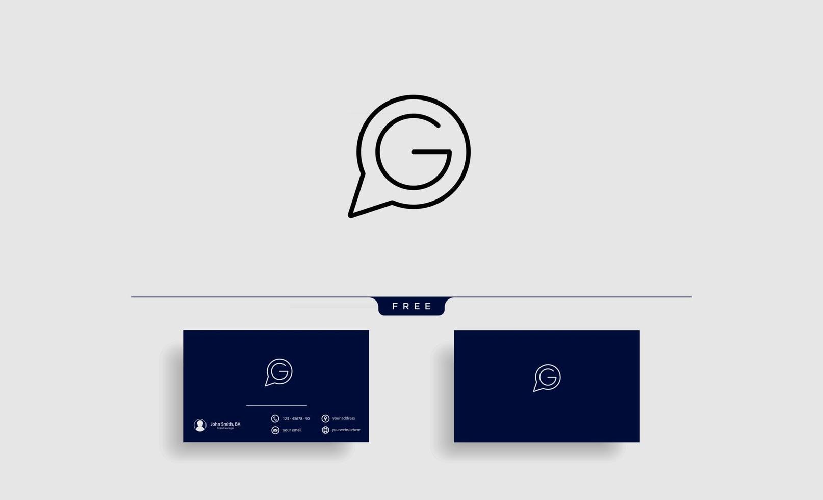 Diseño de vector de plantilla de logotipo de chat de letra g