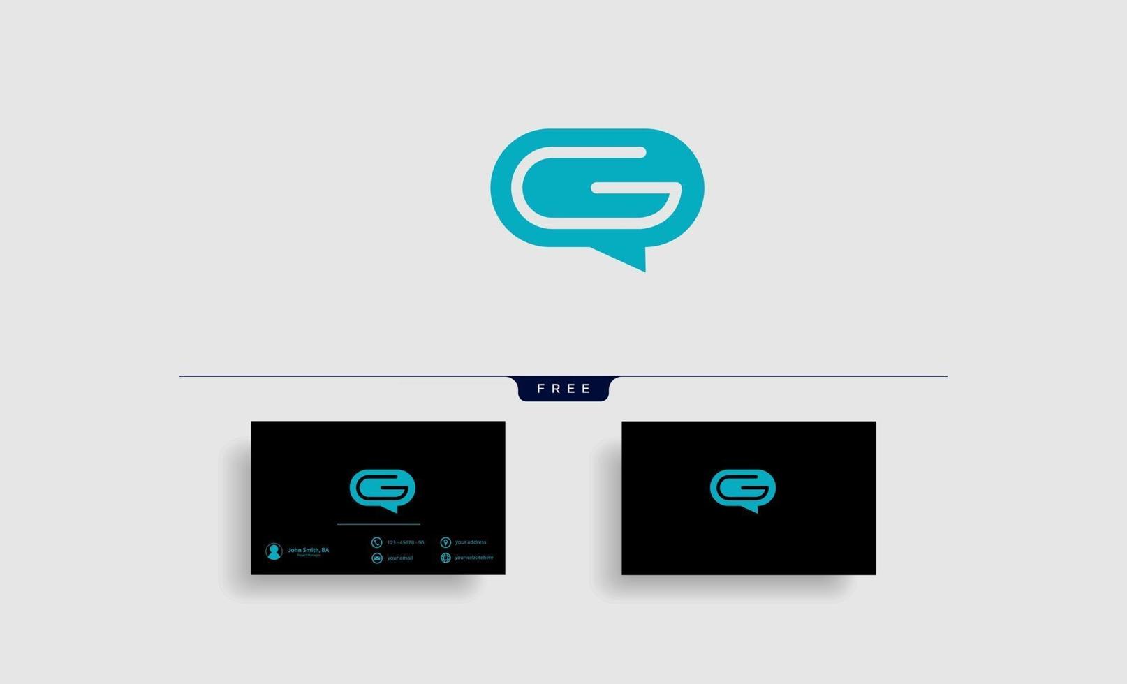 Letter G Chat Logo Template Vector Design