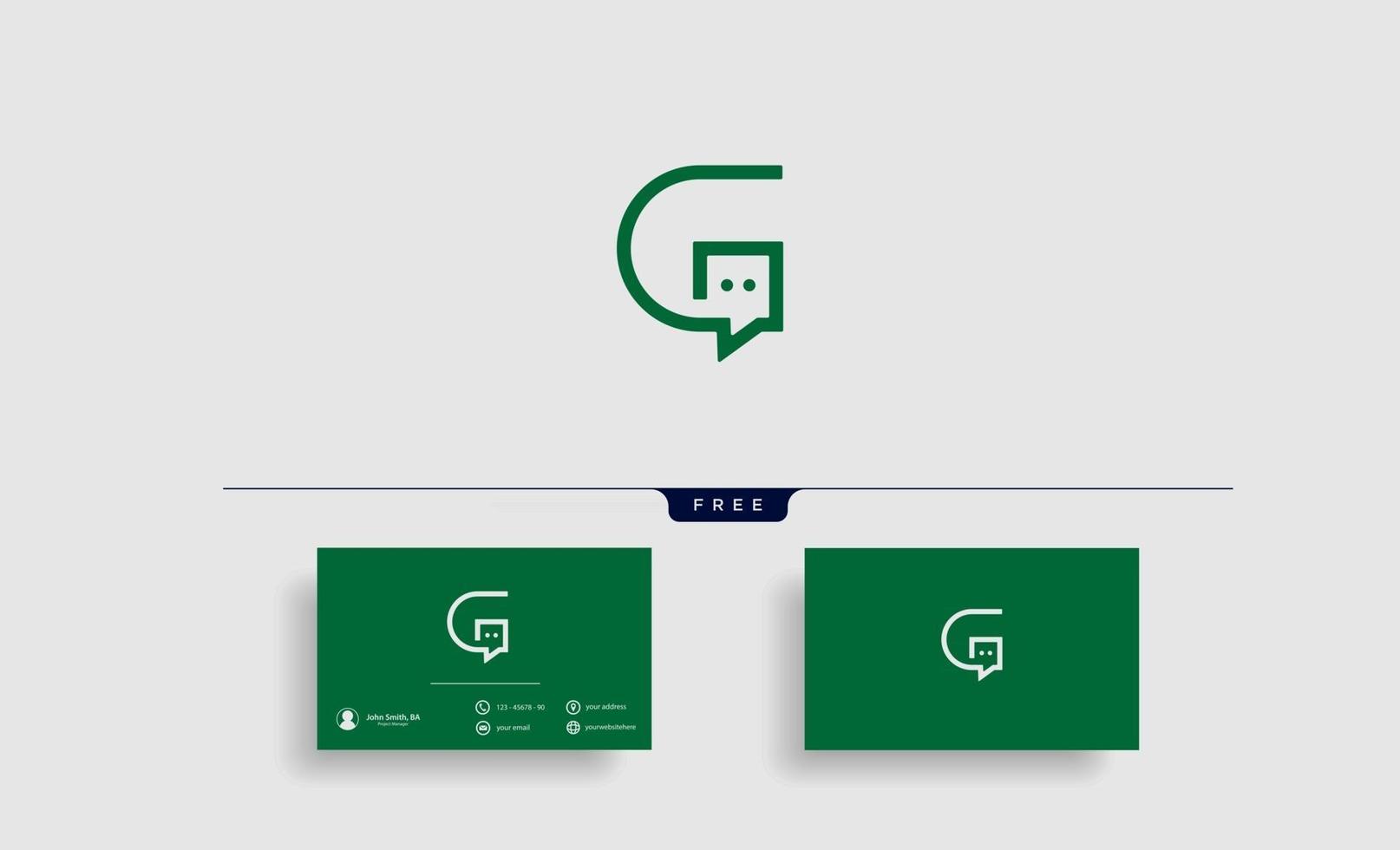 Diseño de vector de plantilla de logotipo de chat de letra g