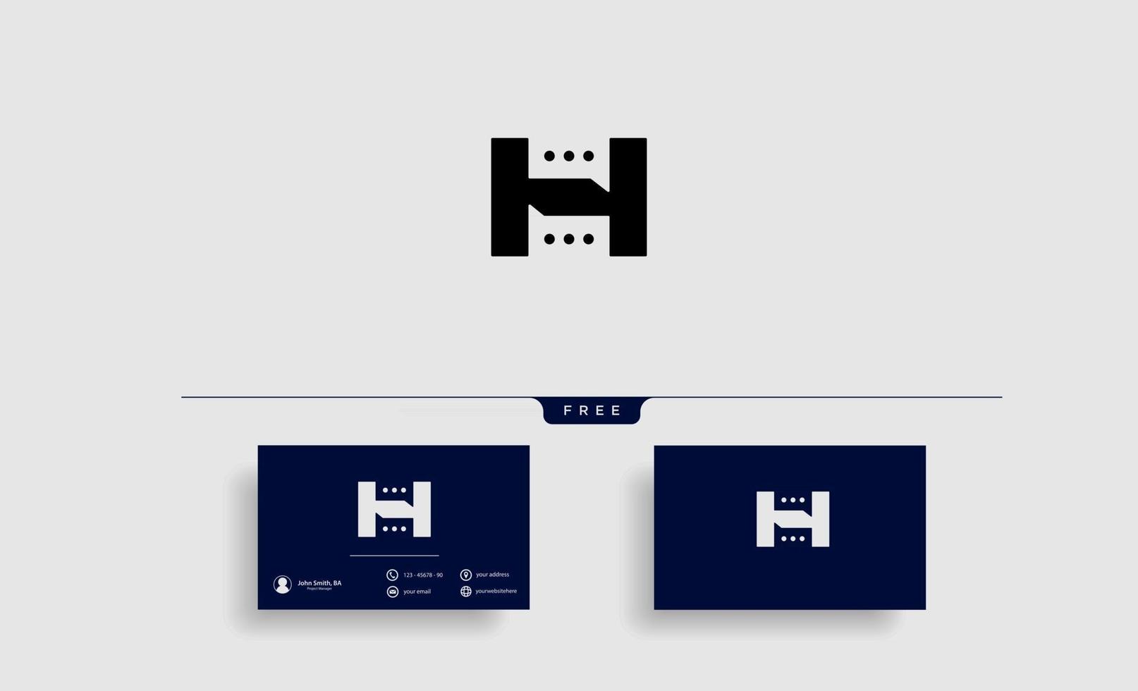 Diseño de vector de plantilla de logotipo de chat de letra h